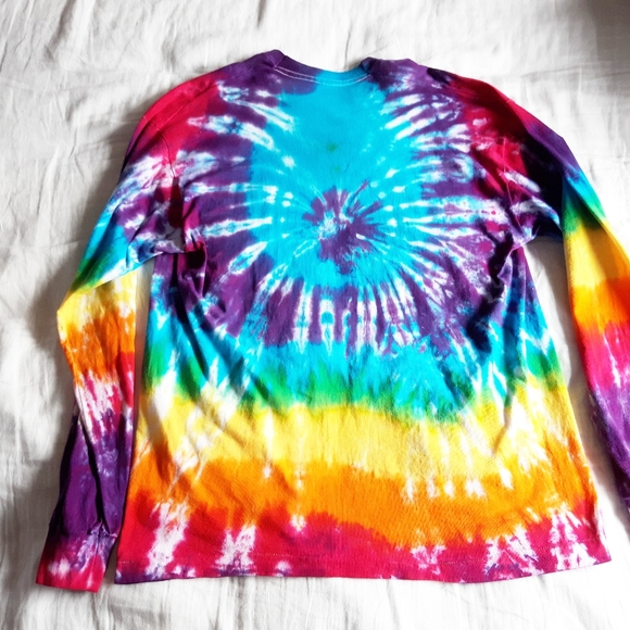 Grateful Dead Other - Grateful Dead XXL Long Slv Tiny Embroidered Steal Your Face Emblem Tie Dye Tee